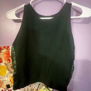 Athleta green high neck tank top